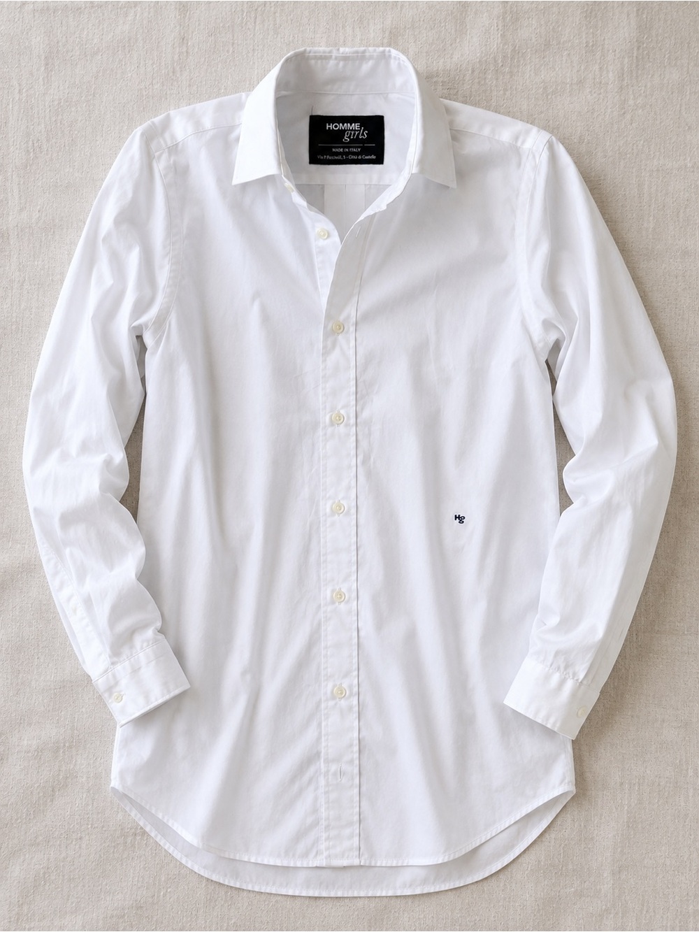 Homme Girls Women's White Button-Down Shirt - Picture 2 of 3